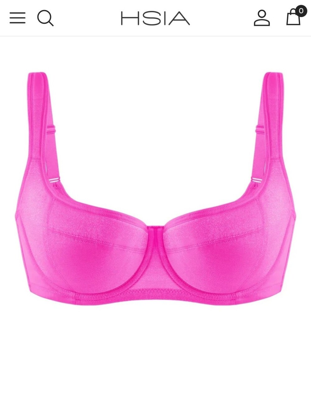 Underwire Balcony Bra in Hot Pink